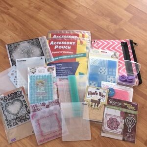 ARTS & CRAFTS supplies, card making kits , 3 accessories pouches , flower kit